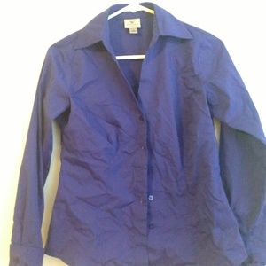 Dark Blue Button-Up Shirt